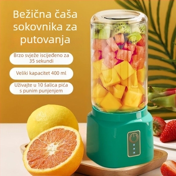 Potpuno automatizirani prijenosni kućni sokovnik s integriranim odjeljivačem pulpe i višefunkcionalnom preradom soka