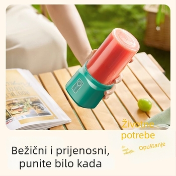 Potpuno automatizirani prijenosni kućni sokovnik s integriranim odjeljivačem pulpe i višefunkcionalnom preradom soka