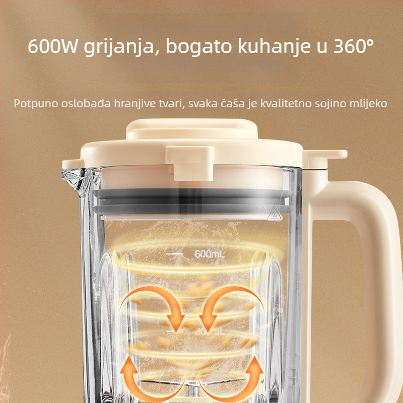 Westinghouse Mini miješalica za sojino mlijeko i kuhinjski procesor, potpuno automatizirano, bez pranja i filtracije, funkcija čuvanja topline, model WFB-A629; kapacitet ispod 0,6 L; mehaničko upravljanje; za 1–3 osobe