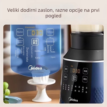 Midea MJ-PB40F254F Blender s tehnologijom raskidanja stijene, kapacitet 1,75 L, dodirno upravljanje, 2–3 porcije, Funkcije: nutritivni dodatci, unaprijed postavljeni tajmer, mljevenje praha, brzo oslobađanje pulpe