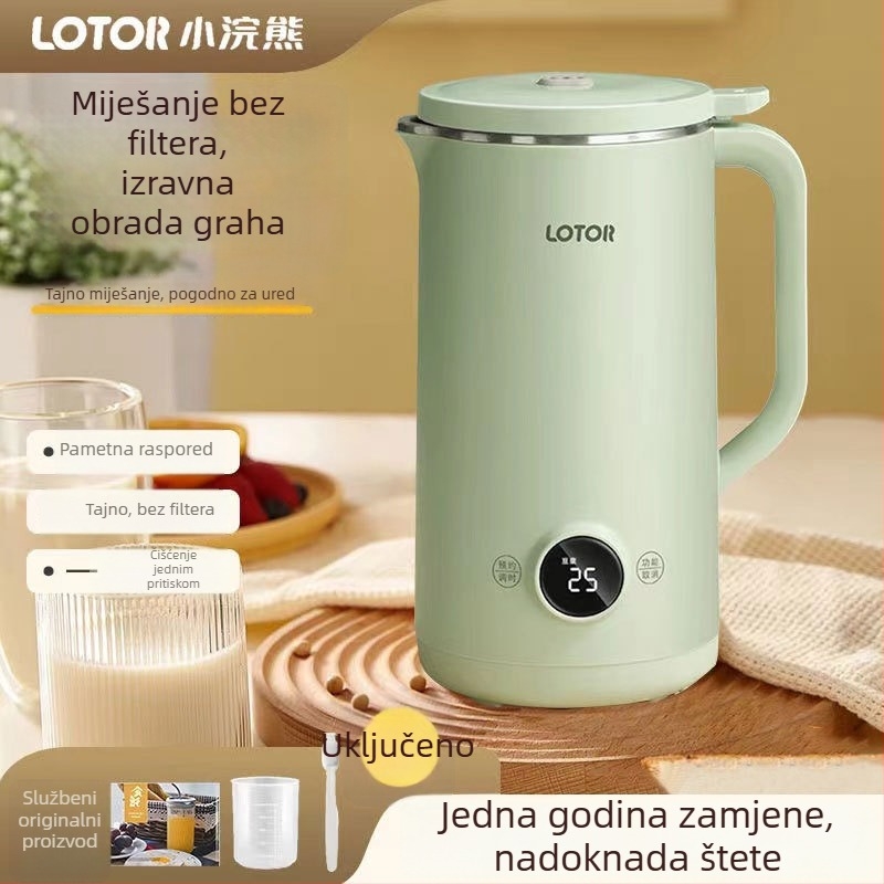 Domaći stroj za sojino mlijeko Little Raccoon DJJ, 220V, kapacitet ispod 10 L, za 2–3 osobe, funkcija unaprijed postavljanja, energetska razina učinkovitosti 1