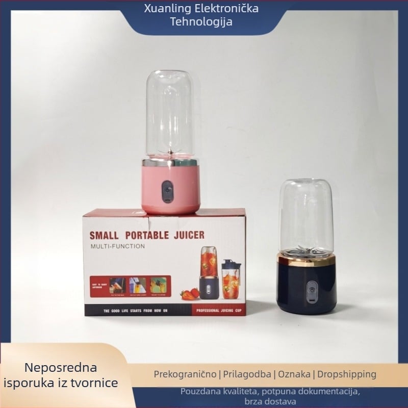 Mini prijenosni cijeđivač s ugrađenom punjivom baterijom, 5+ oštrica, plast za hranu, ≤200W, otporan na padove