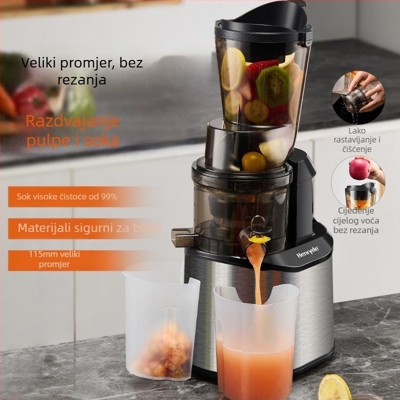 Vertikalni sokovnik s odjeljivanjem pulpe i soka, 201–500 W, kapacitet 401–600 ml, brzina 12001–15000 rpm, kućište od PC plastike za hranu, 220V