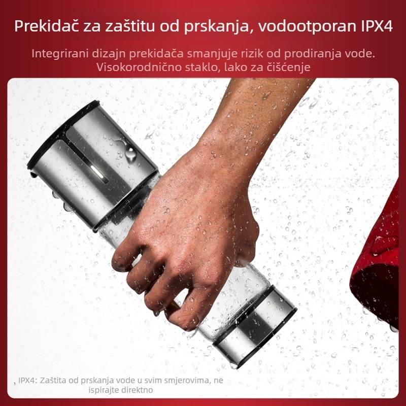 Čaša za cijeđenje od nehrđajućeg čelika s ugrađenom baterijom, 200W, kapacitet 401-600 ml, brzina 15001-18000 rpm, više od pet oštrica