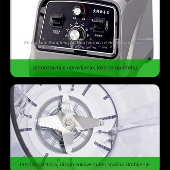 Komercijalni stroj za sojino mlijeko, 2600W, 5L, mljeđenje bez mreže, 220V, upravljanje gumbom