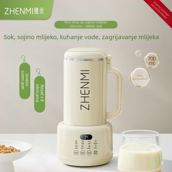 Zhenmi ZMPB-308 Stroj za sojino mlijeko s tehnologijom lomljenja stijene, kućna automatska bez kuhanja, tiši rad, kapacitet 1 L, automatsko čišćenje