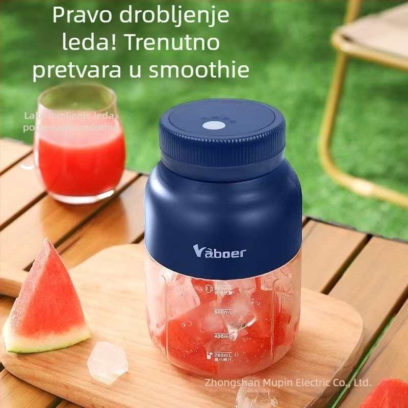 Prijenosni sokovnik u šalice, 5+ oštrica, unutarnji silikonski spremnik, ugrađena litij baterija, maksimalna brzina 20 001–22 000 rpm, kapacitet 1001–1500 ml