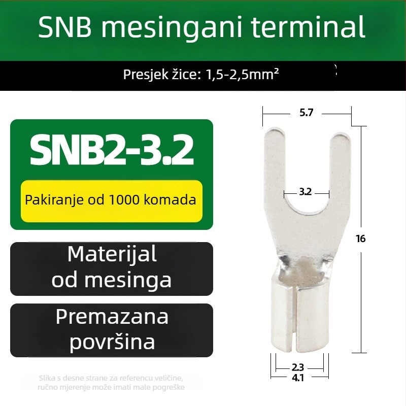 SNB mesing terminal, vilasti tip, bez izolacije, kraj za hladno presovanje