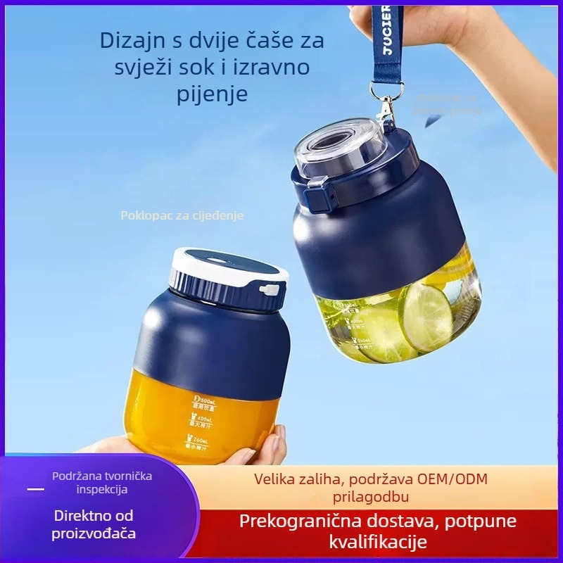 Prenosni bežični sokovnik velike kapacitete za drobljenje leda, kompaktni električni juicer s punjivom baterijom