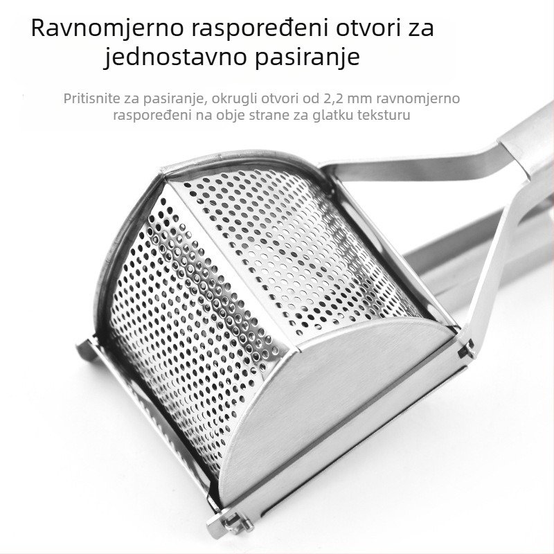 Ručna presa za krumpire od nehrđajućeg čelika, ručni sokovnik za povrće, moderni minimalistički dizajn, bez električne energije, izlazi 2024.