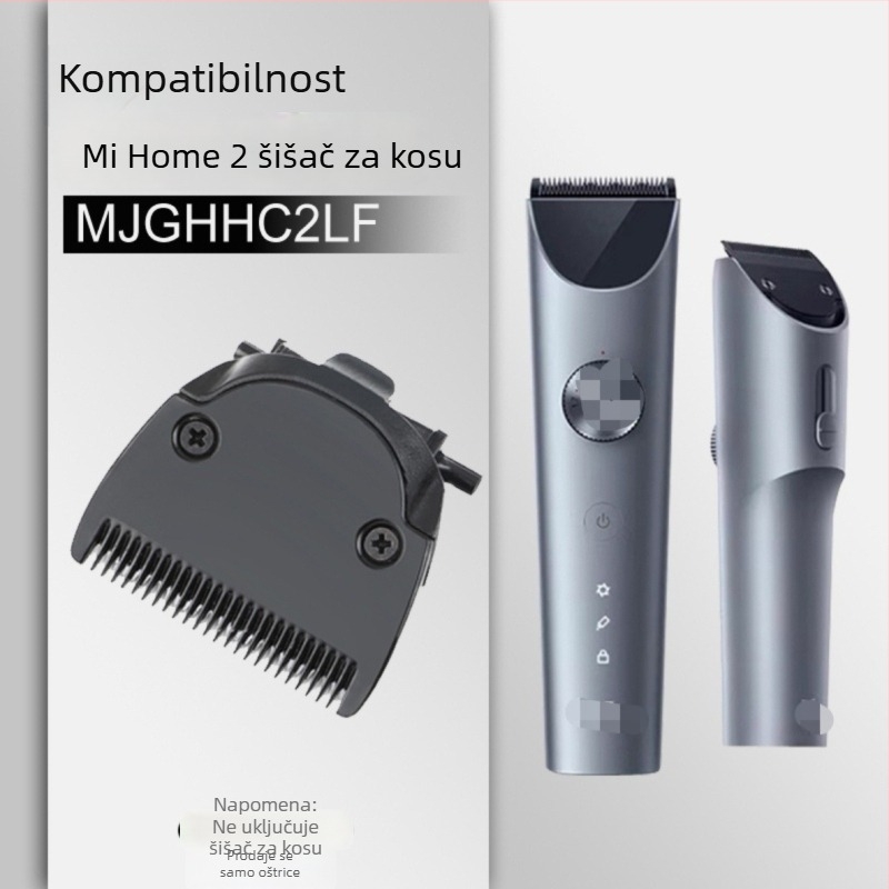 Zamjenska oštrica za električni klipper, titanij‑alij legura, debeli rub, odvojiva i periva glava, vodootporna, niski šum