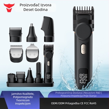 Lico Šest-u-jedan električni uređaj za kosu s motorom bez četkica, oštrice od nehrđajućeg čelika, ugrađena baterija 500–800 mAh, trajanje 1–3 sata, buka 36–45 dB