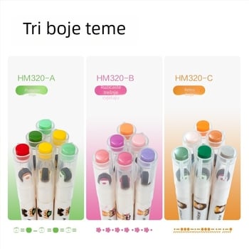 Deli set rolnih otisaka i akrilnih markera za kreativno umjetnost, 24 kutije u pakiranju
