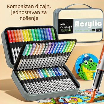 Izravni tekući akrilni marker s mekanim vrhom, bojni marker za djecu i učenike, pogodan za umjetničko crtanje, slojevito nanošenje za efekte akvarela