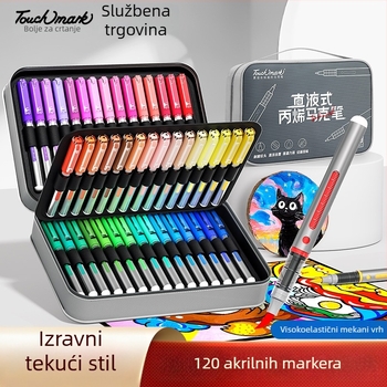 Izravni tekući akrilni marker s mekanim vrhom, bojni marker za djecu i učenike, pogodan za umjetničko crtanje, slojevito nanošenje za efekte akvarela