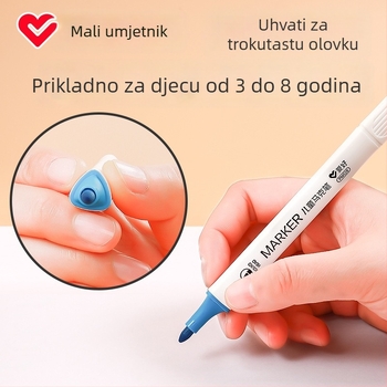 Dječji marker na bazi vode s trokutastom drškom – za učenike osnovne i srednje škole