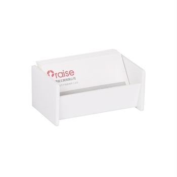 Plastični držač vizitki i bilješki za stol, model 1004, jednoslojni, kapacitet 50 vizitki, moguće tiskanje logotipa