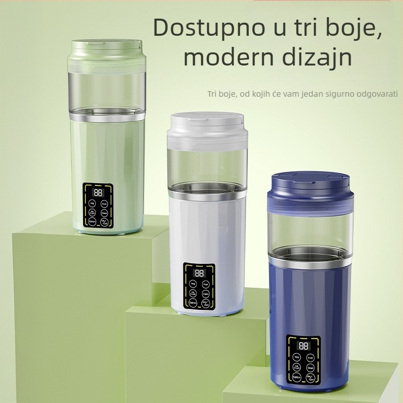 Prijenosni centrifugalni sokovnik s USB punjenjem, ugrađena baterija, kapacitet 401-600 ml, 5+ oštrica, plastično kućište