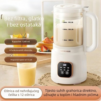 Stroj za sojino mlijeko od stakla, automatsko grijanje, kapacitet 1–1,5 L, bez filtracije, dodirno upravljanje