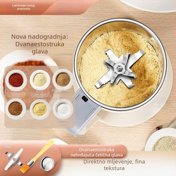 Stroj za mljènje i sjeckanje hrane, kapacitet 550 g, >40.000 rpm, 6+ oštrica, posuda i tijelo od nehrđajućeg čelika, daljinsko upravljanje