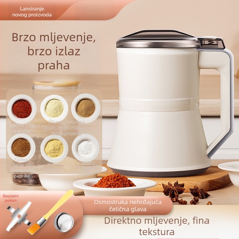 Stroj za mljènje i sjeckanje hrane, kapacitet 550 g, >40.000 rpm, 6+ oštrica, posuda i tijelo od nehrđajućeg čelika, daljinsko upravljanje