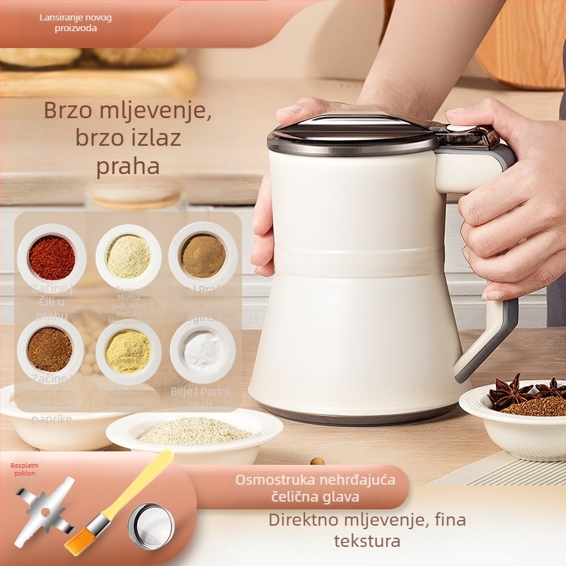Stroj za mljènje i sjeckanje hrane, kapacitet 550 g, >40.000 rpm, 6+ oštrica, posuda i tijelo od nehrđajućeg čelika, daljinsko upravljanje