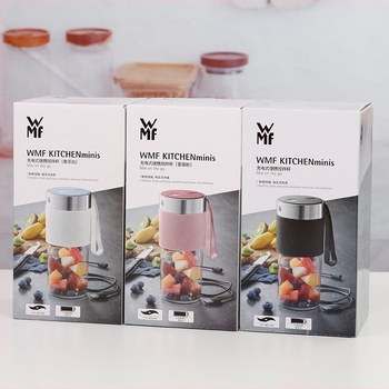 Prijenosni WMF sokovnik – njemački dizajn, motor 50W, kapacitet 400 ml, brzina 20001–22000 rpm, unutarnji spremnik od PC plastike