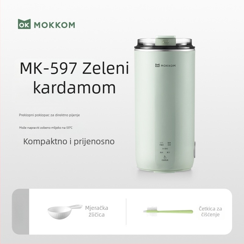 Moke MK-597 Stroj za sojino mlijeko — nehrđajući čelik, mljevenje bez mrežice, grijač okvira, 300 W, kapacitet ispod 1 L