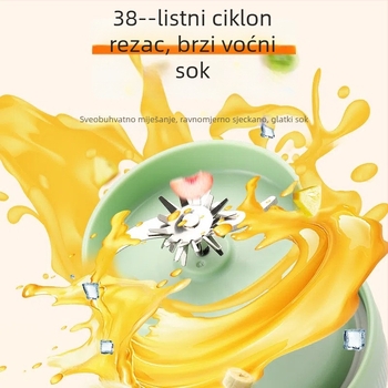 Prijenosni sokovnik za voće i povrće - višenamjenski, 18000 rpm, 5+ oštrica, unutarnji spremnik od hrane PC, kapacitet 1001-1500 ml