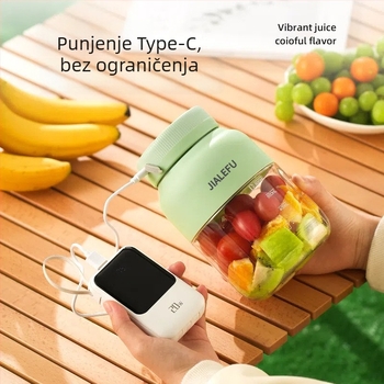 Prijenosni sokovnik za voće i povrće - višenamjenski, 18000 rpm, 5+ oštrica, unutarnji spremnik od hrane PC, kapacitet 1001-1500 ml