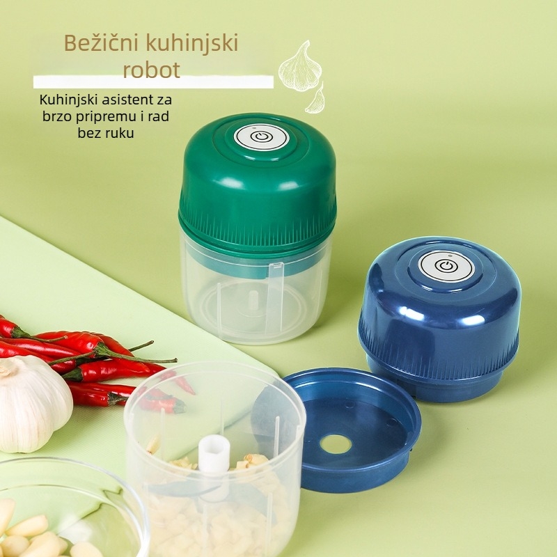 Električna presa za češnjak i mini sjeckalica – prijenosni, punjivi blender za češnjak