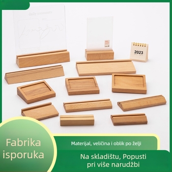 Držač za vizitke od drveta i stolni kalendar – buk drvo, Jinxuan, moderni minimalistički stil