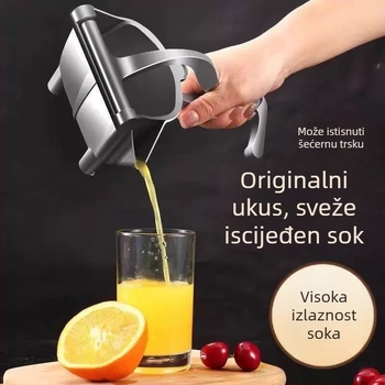 Ručni sokovnik od aluminijske legure, polumjesečni otvor za ulazak, višenamjenski za sok od šećerne trstike, naranče, nara i limuna