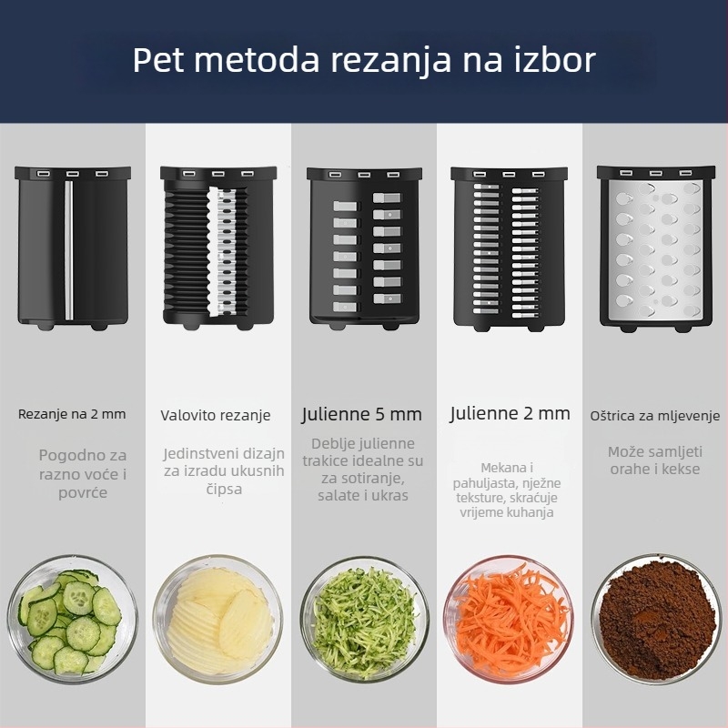 Električna meso-mlješnica od nehrđajućeg čelika, kućni višefunkcionalni uređaj za sjeckanje povrća i cijeđenje soka, punjenje kobasica