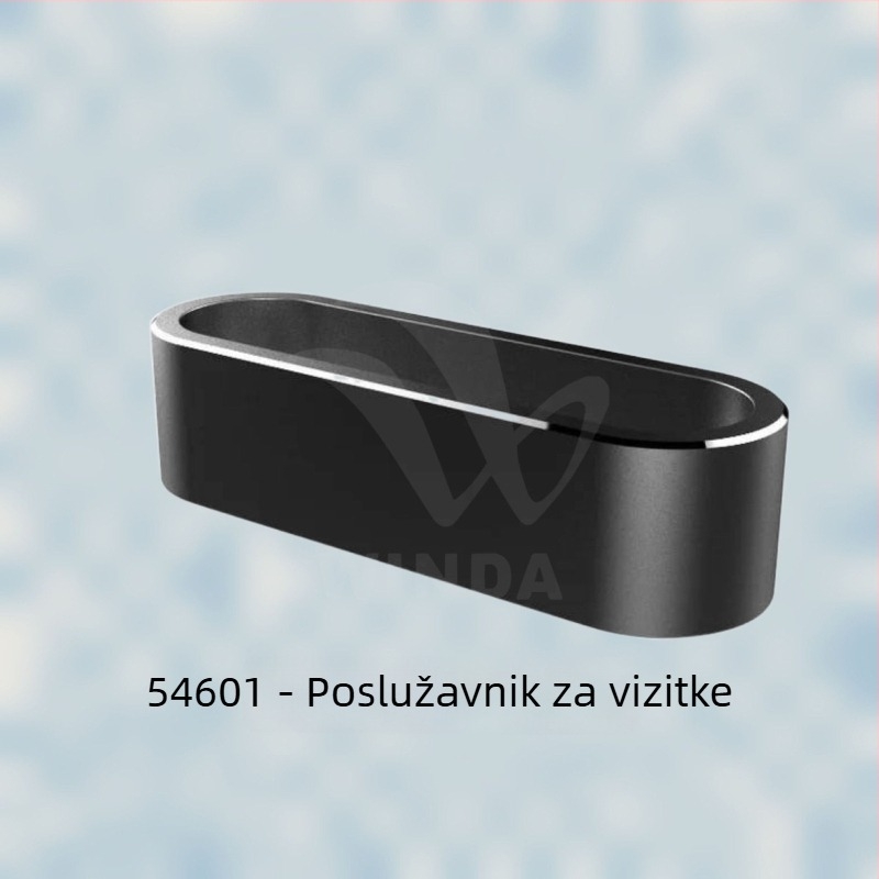 Držač vizitki od aluminijske legure – Modell 54601, jednostruki sloj, geometrijski stil, tisak logotipa i prilagodba