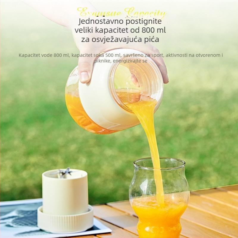 Električni prenosni sokovnik 800 ml – bežično napajanje, ugrađena baterija, osobna čaša za sok, 50W, 18000 rpm