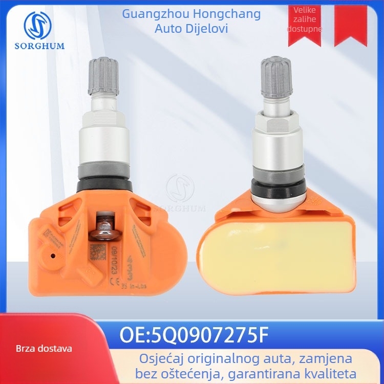 5Q0907275F TPMS sustav – digitalni zaslon, elektronički senzor tlaka, visoka preciznost, kompatibilan s Volkswagen, Audi, Porsche, Bentley, Lamborghini, Skoda, McLaren