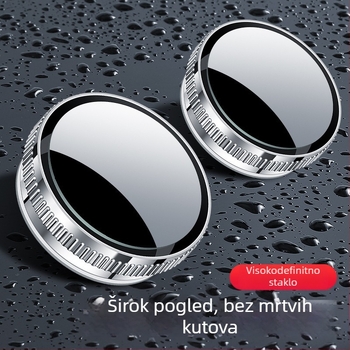 Automobilski retrovizor s malim okruglim ogledalom za mrtve kutove, 360° rotacija, pričvršćivanje na vakuumsku čašicu, ultra visoka rezolucija, anti refleksija