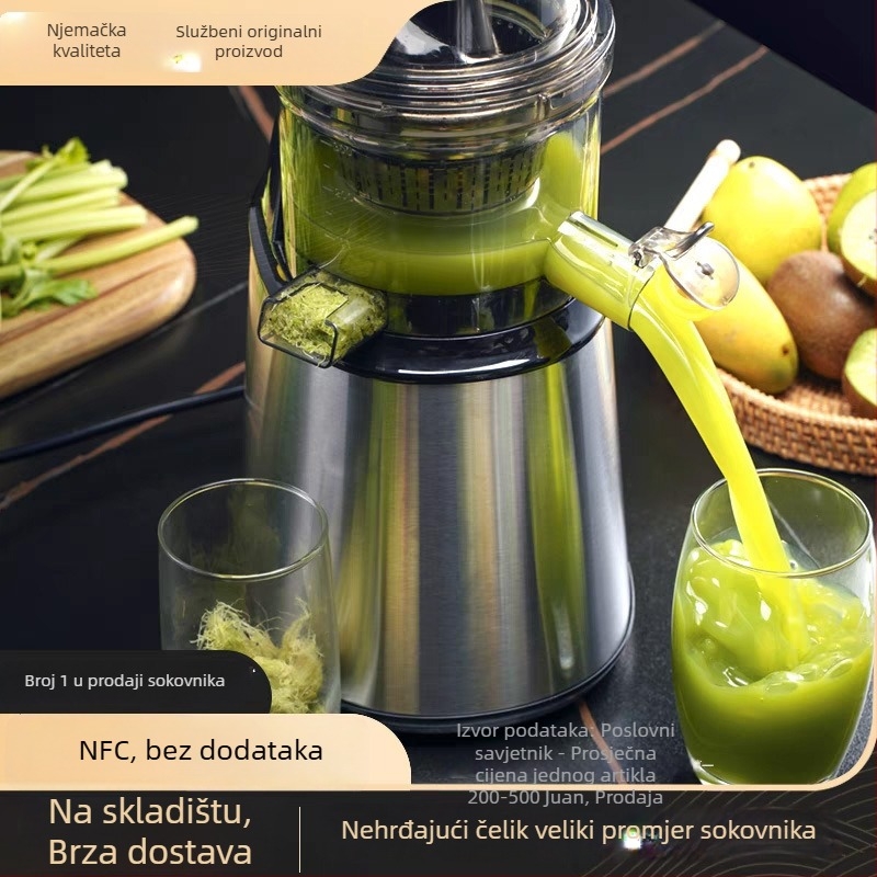 Sokovnik s odjeljivanjem pulpe, 1 L kapacitet, 201-500 W, 12001-15000 rpm, kućište od prehrambenog PP