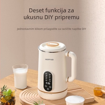 Visokokvalitetni kućni blender za sojino mlijeko s automatskim zagrijavanjem, kapacitet do 0,6 L, bez ručnog pranja, višefunkcionalni sok od voća