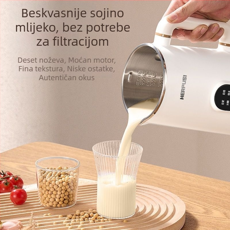 Visokokvalitetni kućni blender za sojino mlijeko s automatskim zagrijavanjem, kapacitet do 0,6 L, bez ručnog pranja, višefunkcionalni sok od voća