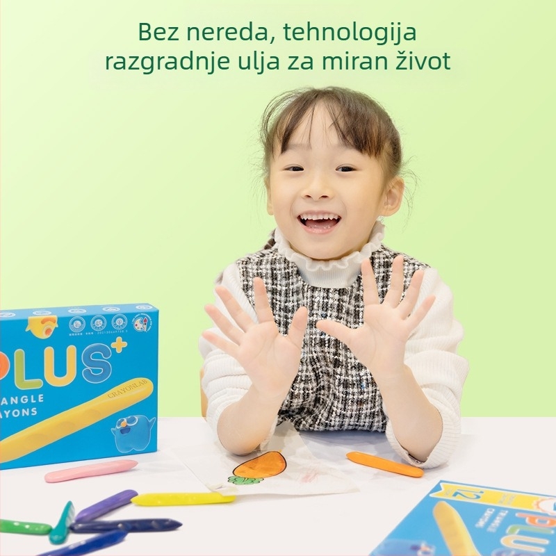 Dječji trokutasti voskaste bojice za crtanje, 36 boja, ispis logotipa i prilagodba, poklon djeci