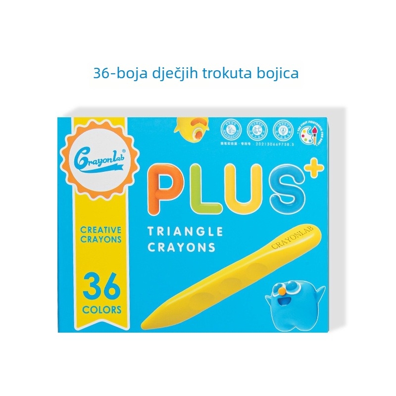 Dječji trokutasti voskaste bojice za crtanje, 36 boja, ispis logotipa i prilagodba, poklon djeci