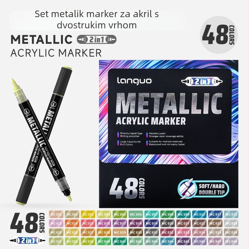 Blue Fruit dvostrano završni metalni akril marker za osnovnu školu — za crtanje i konture, može se slagati