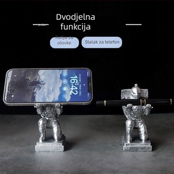 Držač za olovku — Vitez u oklopu, stolna dekoracija, suvenir za maturu (Materijal: smola; Model: Sf-pen holder; Marka: Ordinary; Tisak logotipa: Da)