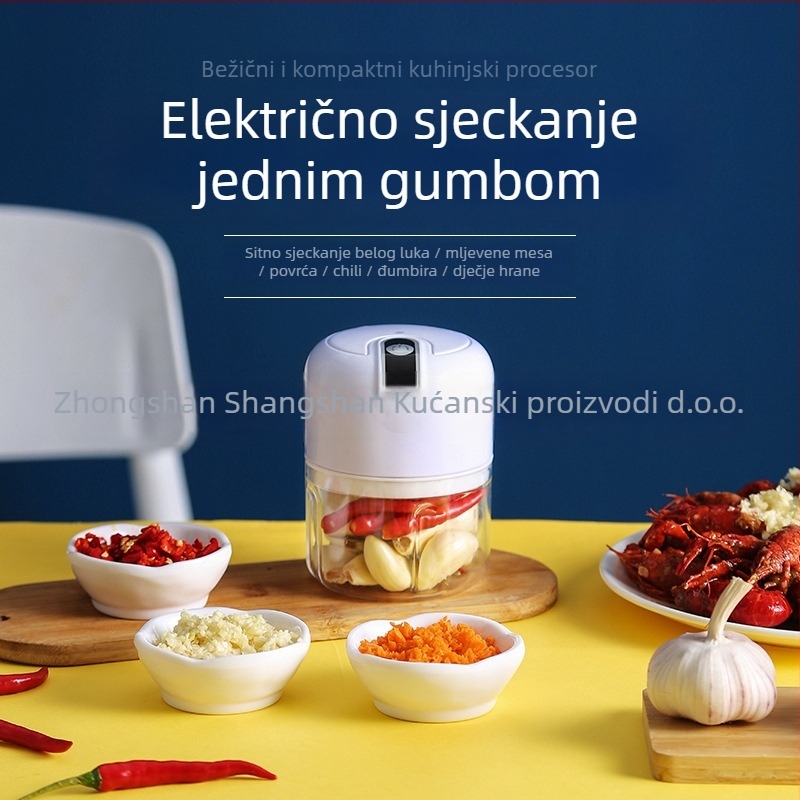 Mljevač mesa i višenamjenski kuhinjski uređaj s prešom za češnjak — kapacitet ispod 1 L, 37 W, 10000–19999 okretaja/min, napon ≤36 V, poluautomatni način