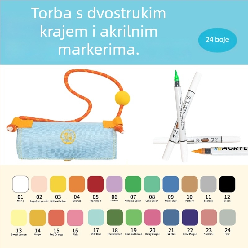 Set markera Meet muxue, 48 zamjenskih punjenja, osnovna ambalaža