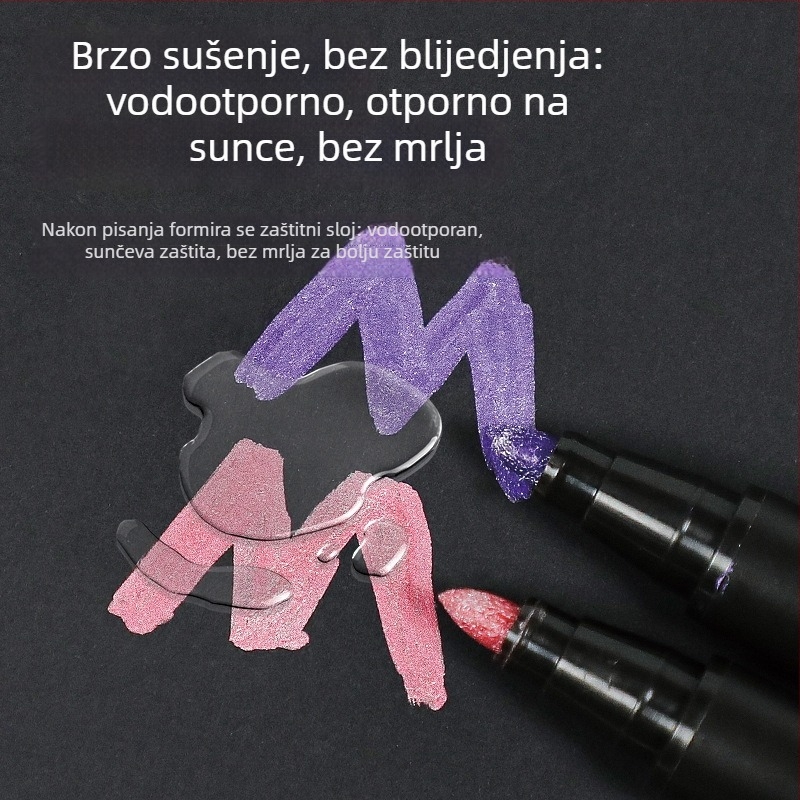 Metalni marker za DIY slikanje keramike, slagajući dizajn, tvrdi vrh (Brand: apao; Nadopune: 12; Pakiranje: Osnovno pakiranje)