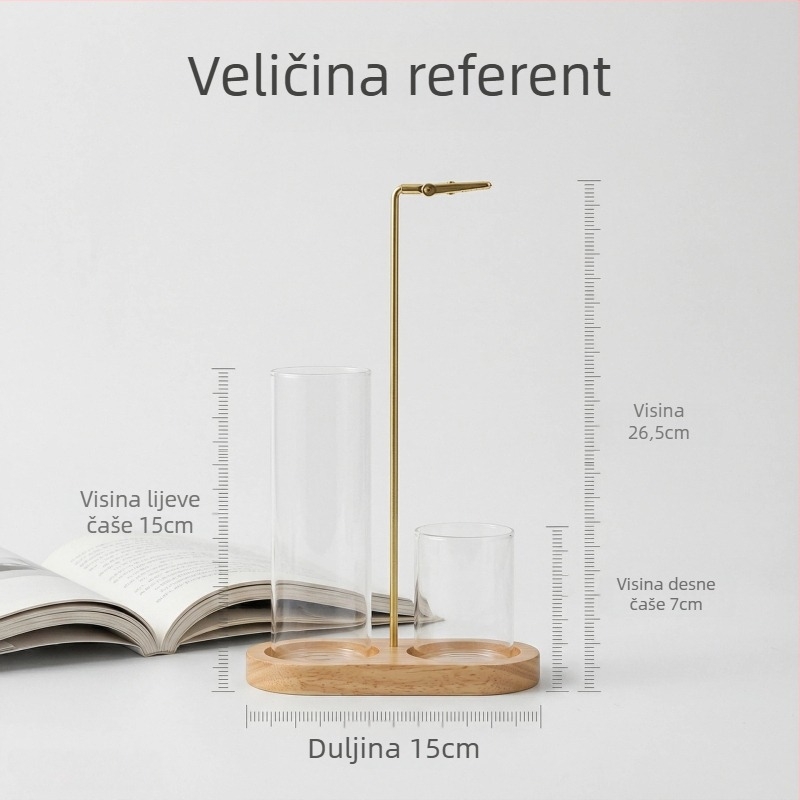 Drveni nosač za tamjan u obliku osmerokuta, moderni minimalistički dizajn, drvena osnova