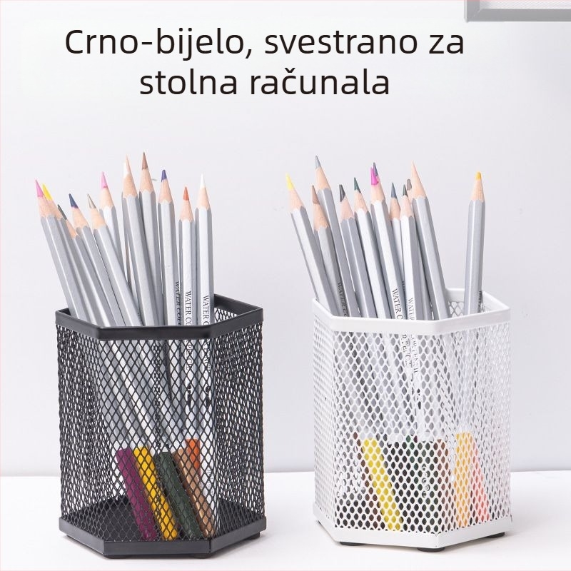 PK910 Metalni okrugli držač olovke s mrežom